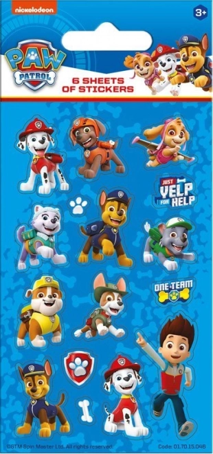 Nickelodeon Paw Patrol Stickers in Blue