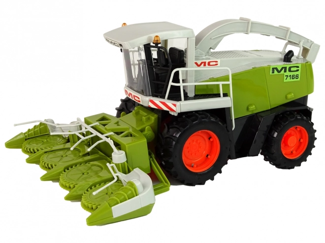 Large Green Harvester with Movable Parts