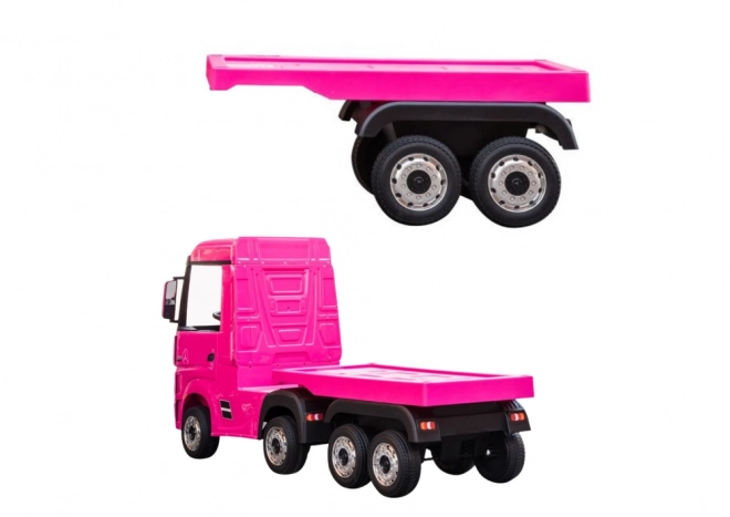 Trailer for Battery-Powered Mercedes Actros Pink