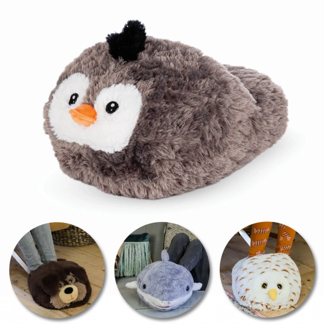 Cozy Noxxiez Warm Penguin Plush Slipper