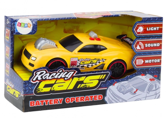 Yellow Racing Car with Lights and Sounds