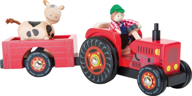 Wooden Pull-Along Farm Tractor