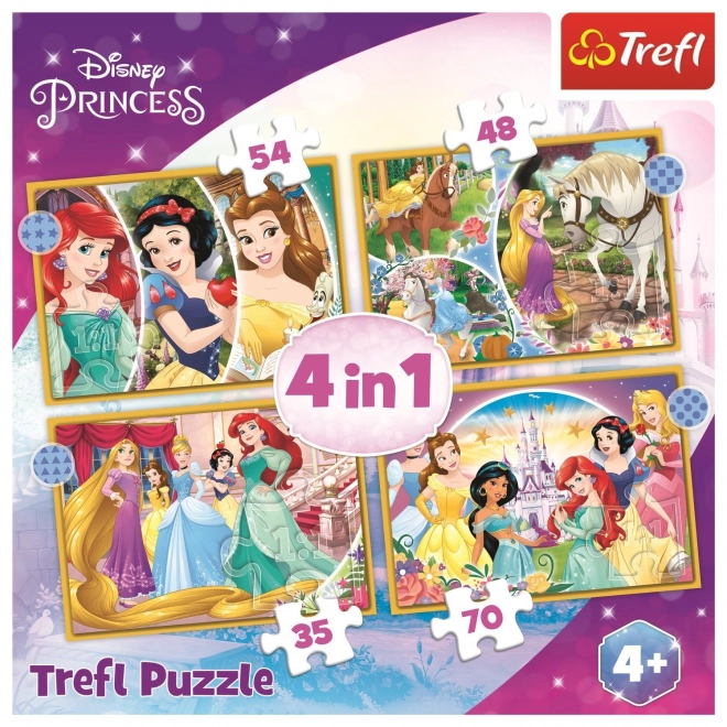 Trefl Disney Princess Happy Day 4-in-1 Puzzle Set