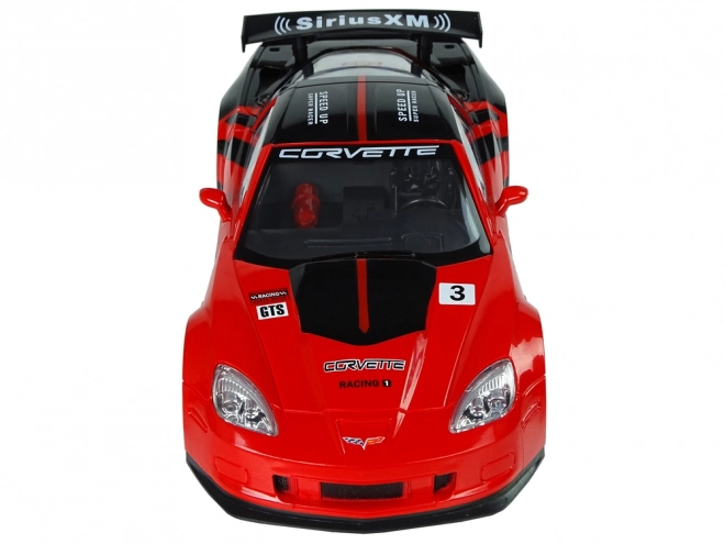 Remote Control Racing Corvette C6.R Red 1:18 with Lights