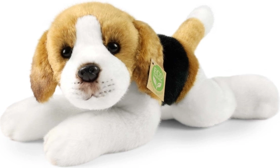 cane di peluche beagle sdraiato 30 cm eco-friendly