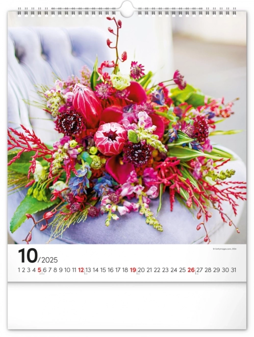 Wall Calendar Flowers 2025