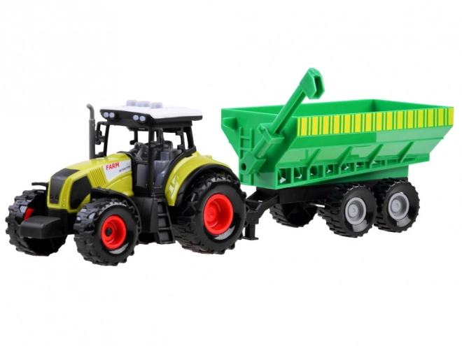 Farmer Tractor and Trailer Set