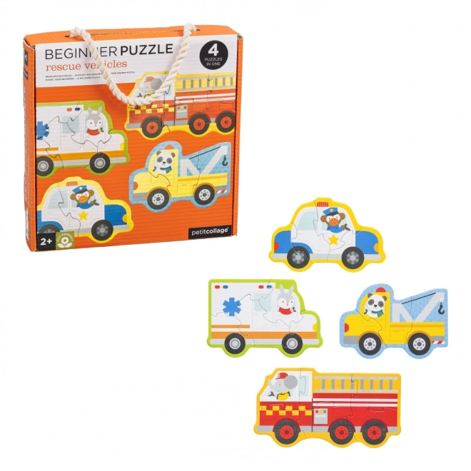 Rescue Vehicle Puzzle Set by Petit Collage