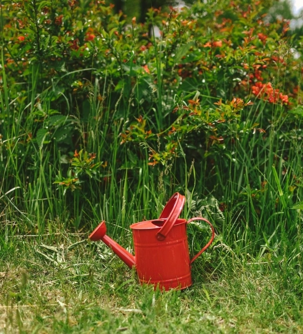 Garden Toy - Red Metal Watering Can