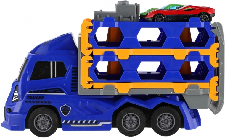 Transporter with two cars