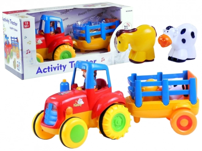 Tractor with Trailer and Farm Animals Toy