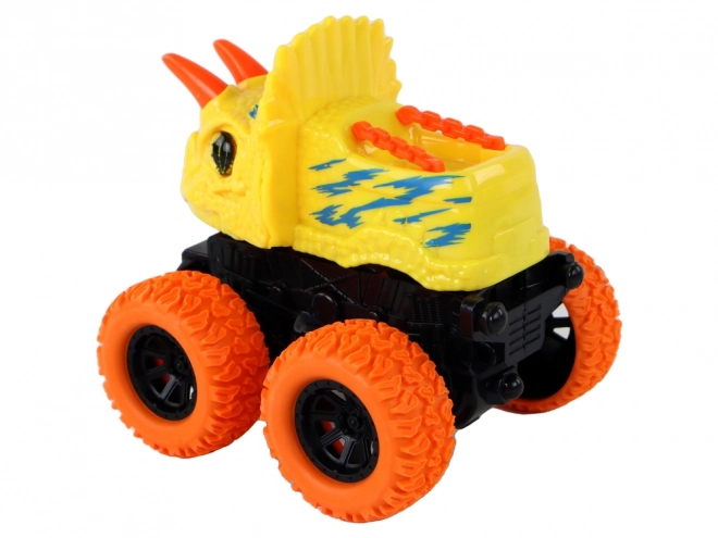 Friction Drive Triceratops Push Toy with Rubber Wheels