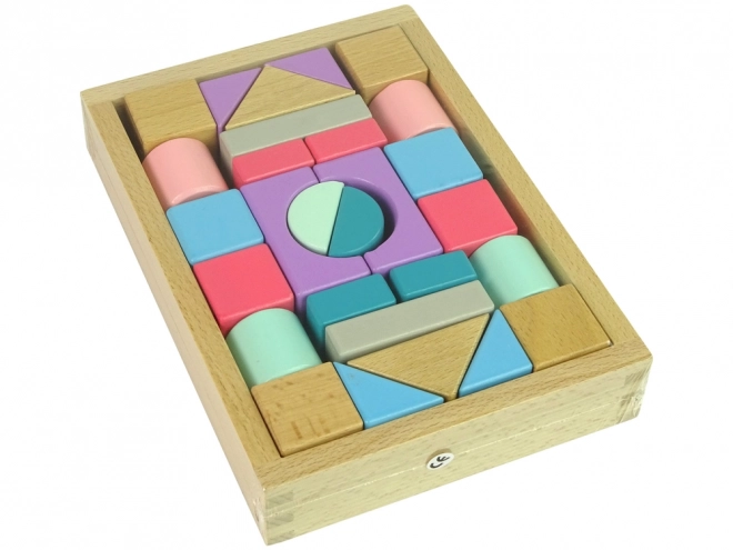 Wooden Pastel Blocks Set for Kids