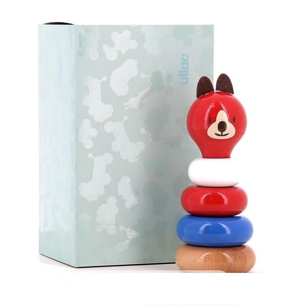 Wooden Stacking Tower Dog Lucien