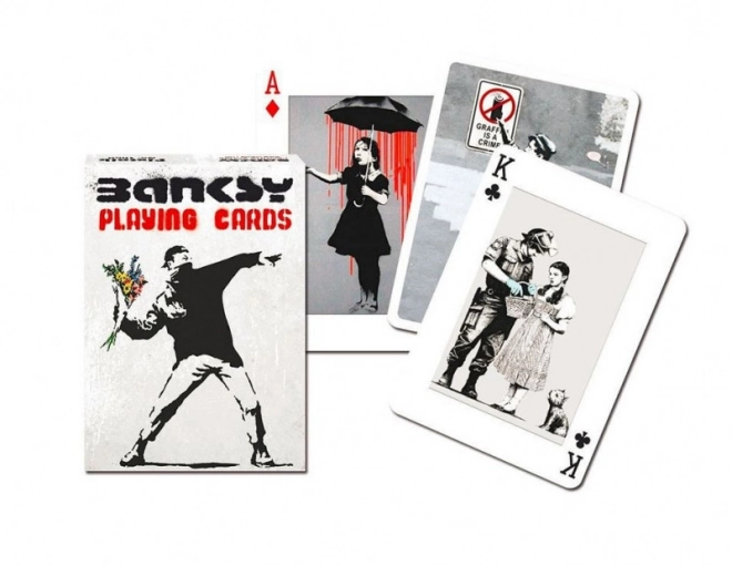 Carte da gioco con motivi di Banksy di Piatnik