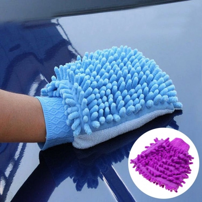 Microfiber Car Washing Glove - Purple