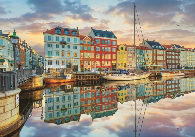 Sunset in Copenhagen Harbor Puzzle 2000 Pieces