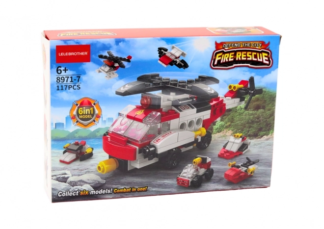 Construction Blocks Helicopter 6-in-1 DIY Set