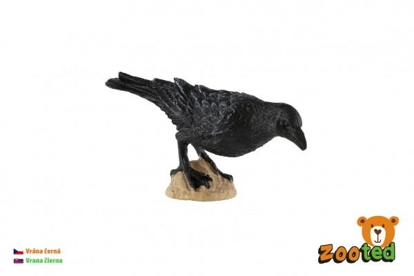 Black crow figurine 11cm in bag