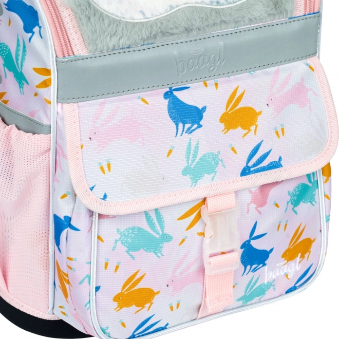 Baagl School Backpack Zippy Bunny