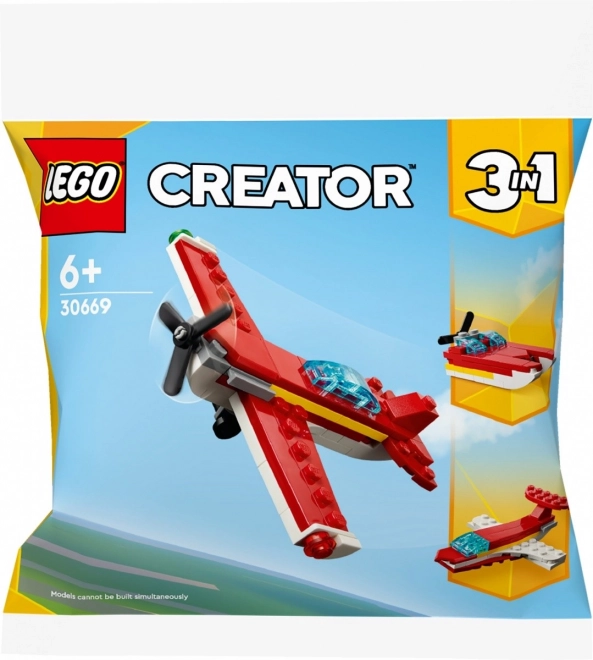 Iconic Red Airplane Building Set