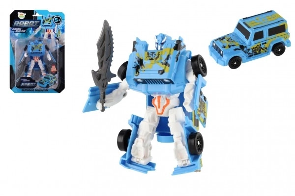 Transforming Robot and Car Toy - Blue