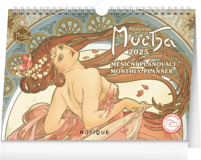 Desk Calendar Alfons Mucha 2025