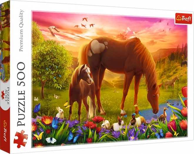 Puzzle Horses in the Meadow 500 Pieces