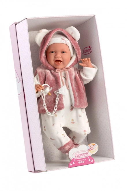 New Born Realistic Baby Doll with Sounds and Soft Body - 42 cm