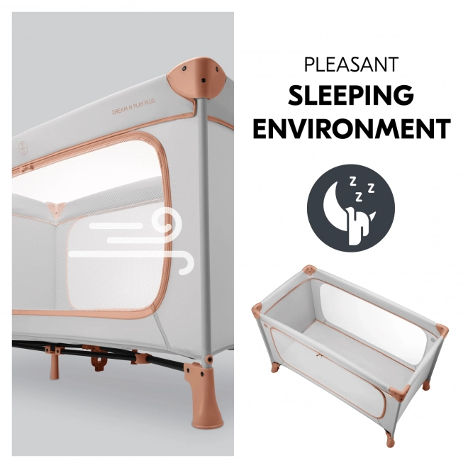 Children's travel cot Hauck Dream N Play Plus Dusty Cork