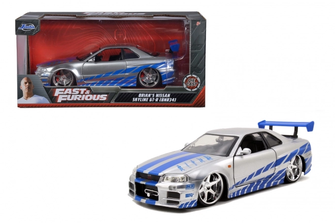 Fast and Furious 2002 Nissan Skyline Die-Cast Model 1:24 Scale