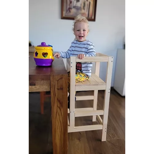 Wooden Kitchen Helper Step Stool for Kids