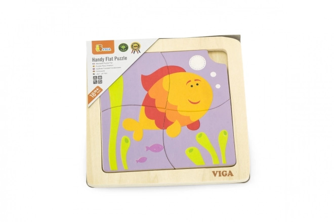 Viga Wooden Fish Puzzle for Toddlers