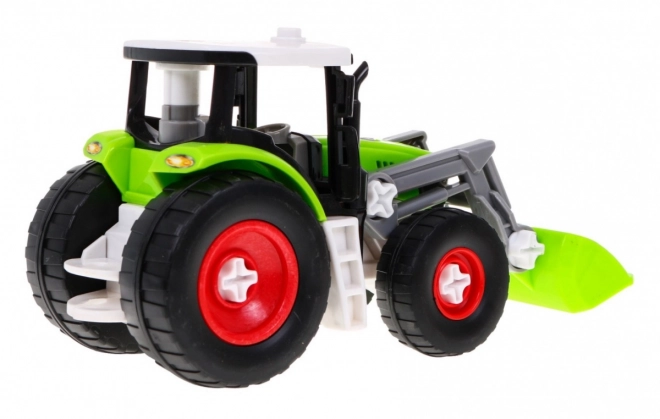 Buildable Tractor with Trailer for Children 3+ Screwdriver Set with Bulldozer