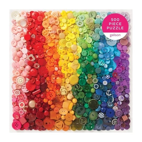 Rainbow Buttons 500 Piece Puzzle by Galison