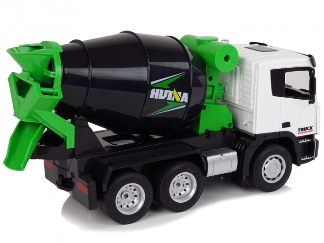 Remote Controlled Cement Mixer 1:18 Black Rotating Drum