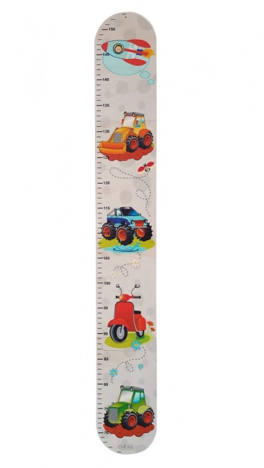 Children's Growth Chart with Vehicles Design