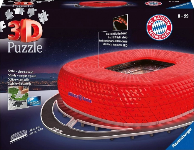 Ravensburger Glowing 3D Puzzle Night Edition Allianz Arena Munich