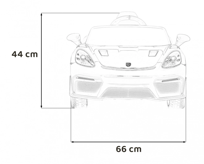 Elektrické autíčko Porsche 718 s MP4 audio panelom – Červené