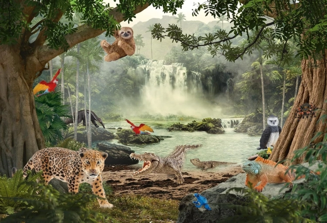 Schleich Jungle Puzzle with Figurine