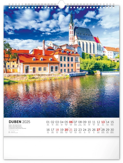 Wall Calendar Czech Republic 2025