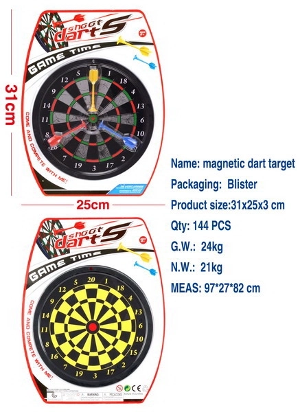 Double-sided Magnetic Dartboard with 3 Darts