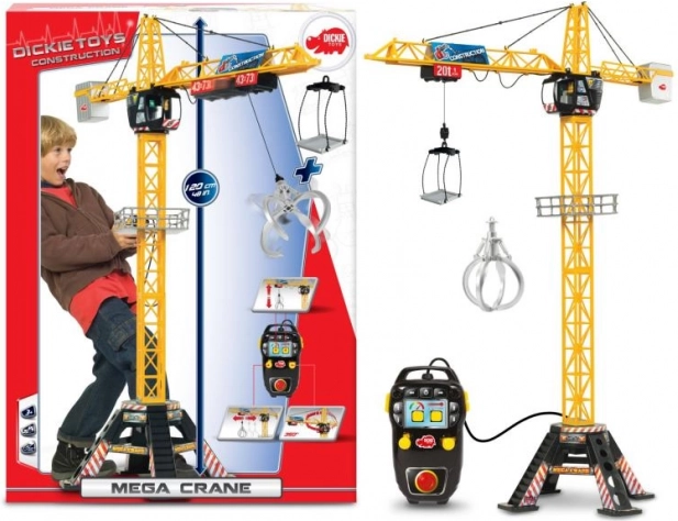 Dziecięcy dźwig Mega Crane 120 cm z przewodowym pilotem