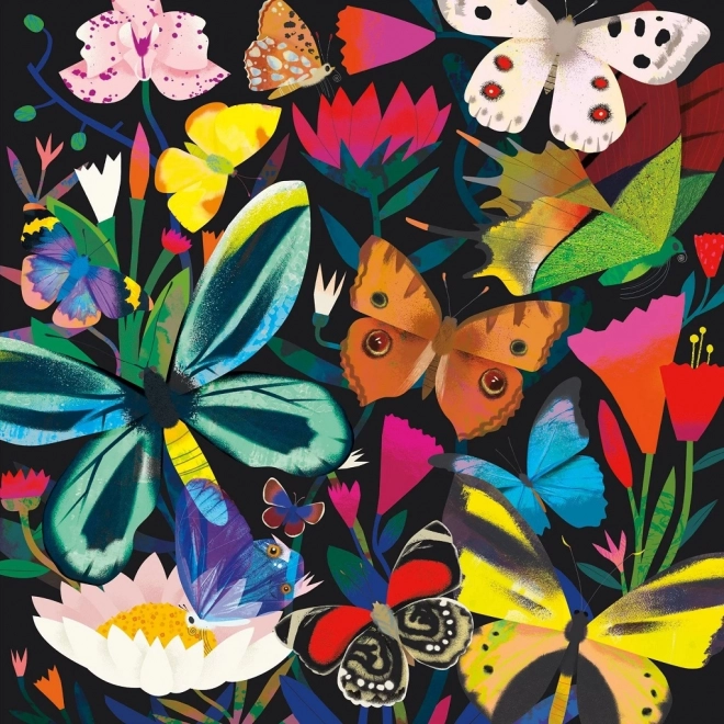 Mudpuppy Puzzle Butterflies Glow in the Dark 500 Pieces