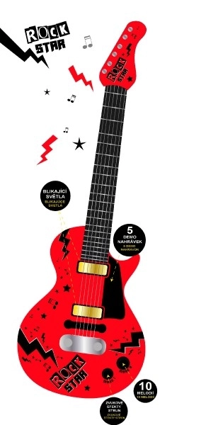 Electric Guitar Rock Star Toy with Sound and Light Effects