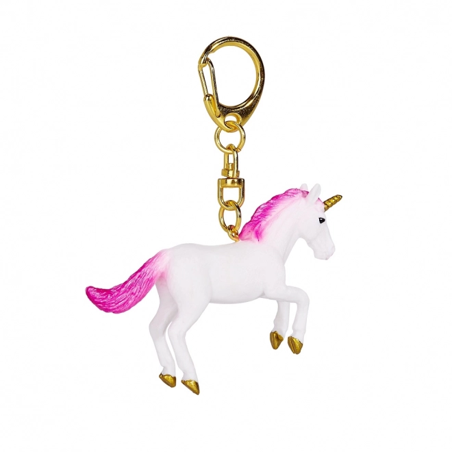 Neon Pink Unicorn Keychain in Leap