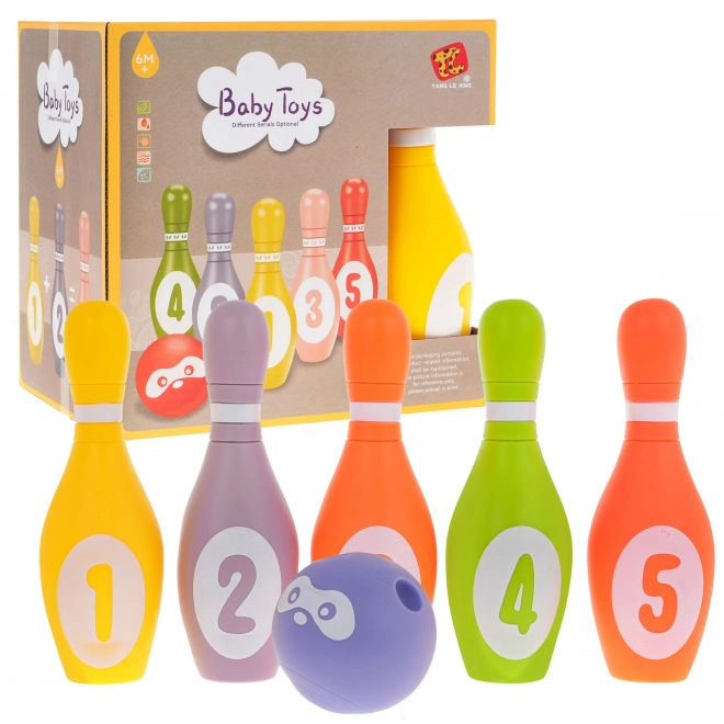 Foam Bowling Set for Children 6m+ in Pastel Colors