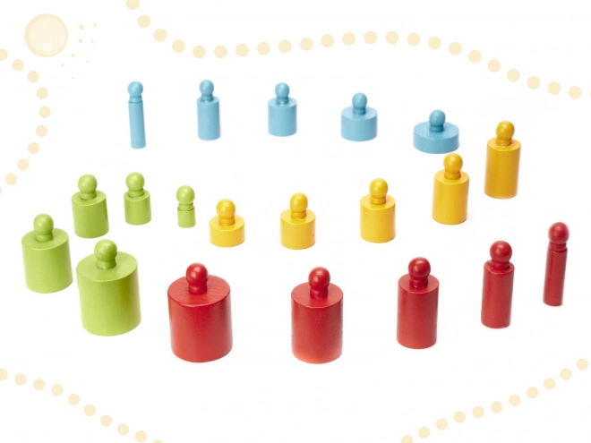 Colorful Montessori Wooden Cylinders