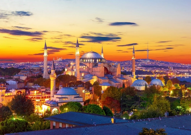 Enjoy Puzzle Hagia Sophia at Sunset Istanbul