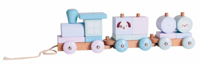 Pastel Animal Wooden Train Blocks